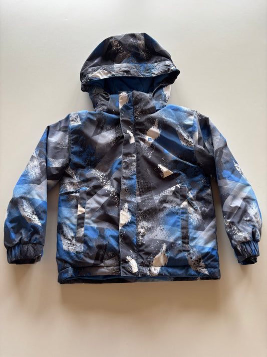 Blue Patterned Winter Jacket