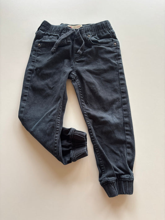 Black Denim Joggers