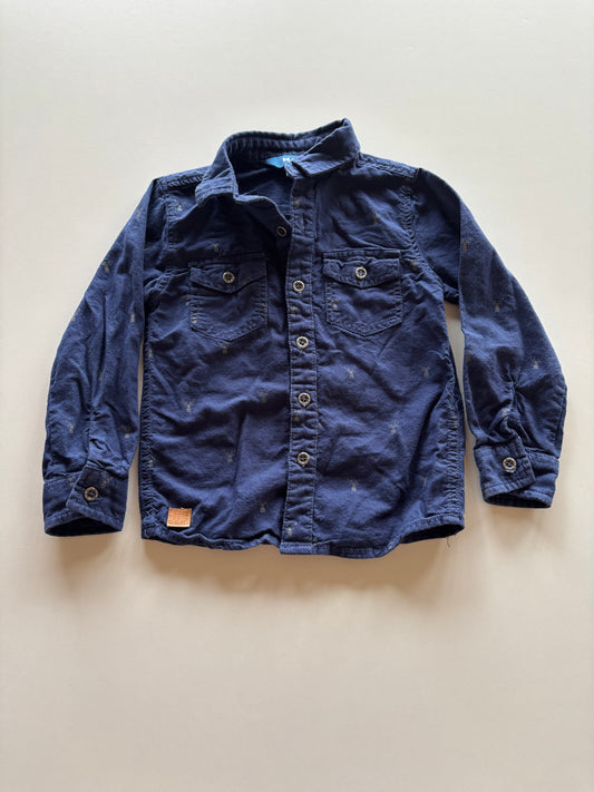 Navy Deer Button Up Shirt