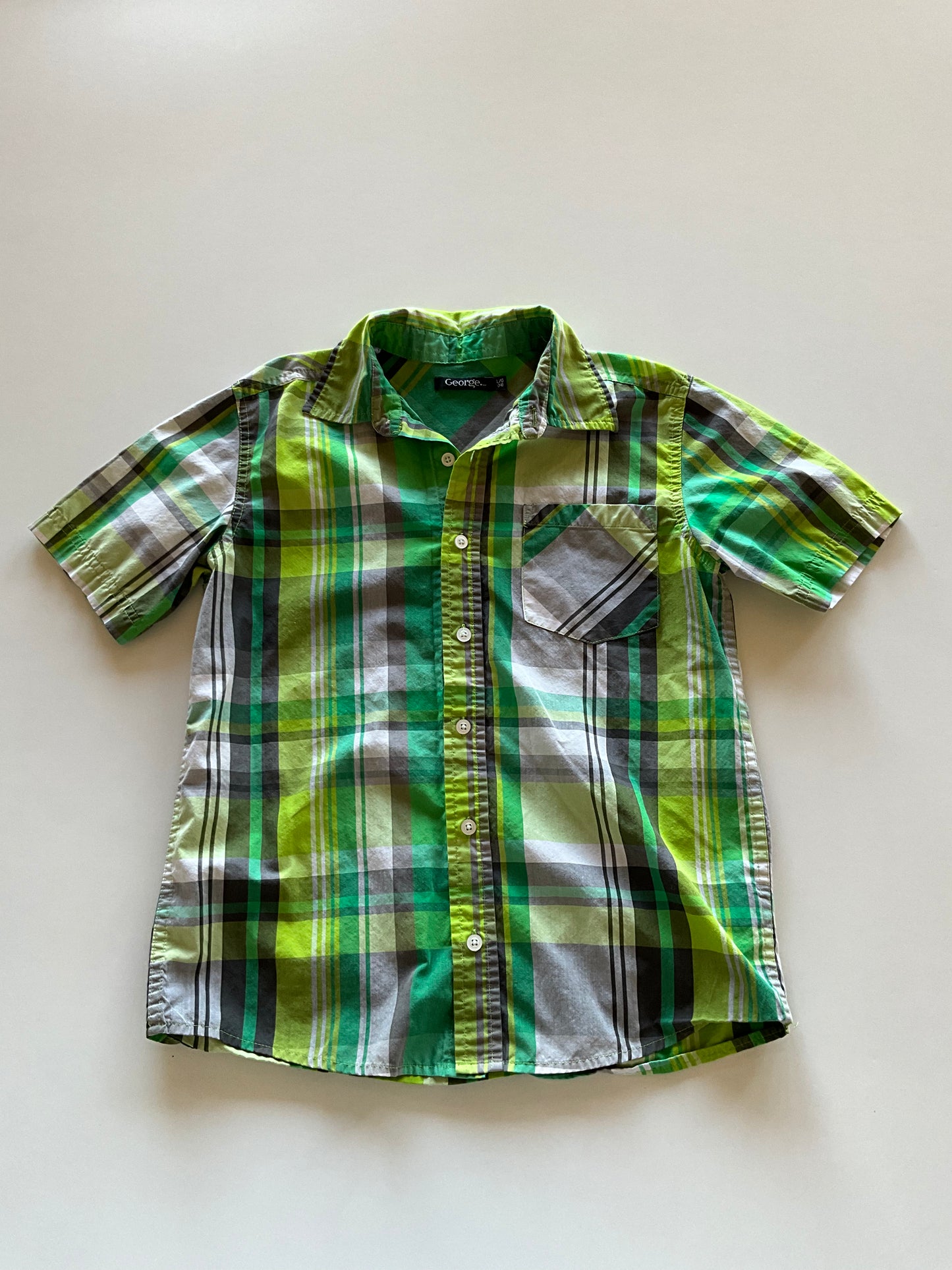 Green Plaid Button Up
