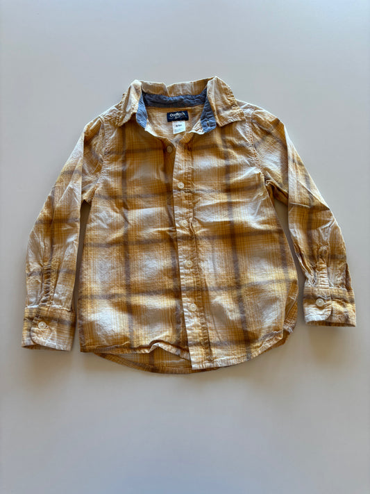 Yellow Plaid Button Up Shirt