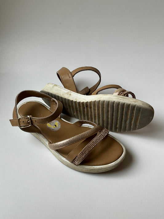 Gold Strappy Sandals