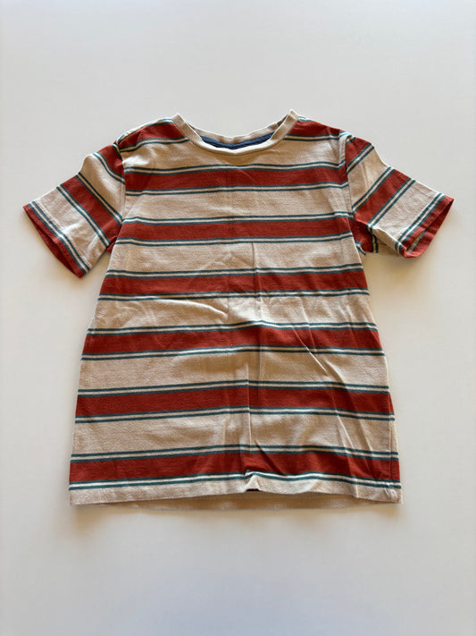 Tan & Orange Striped Tee