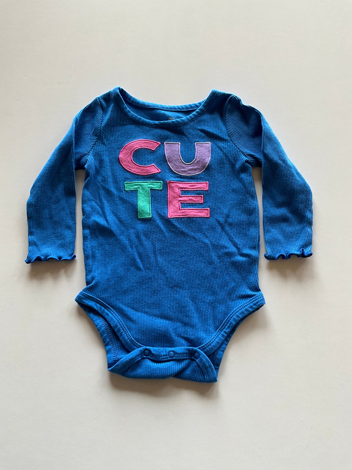 Blue Ribber Cute Onesie