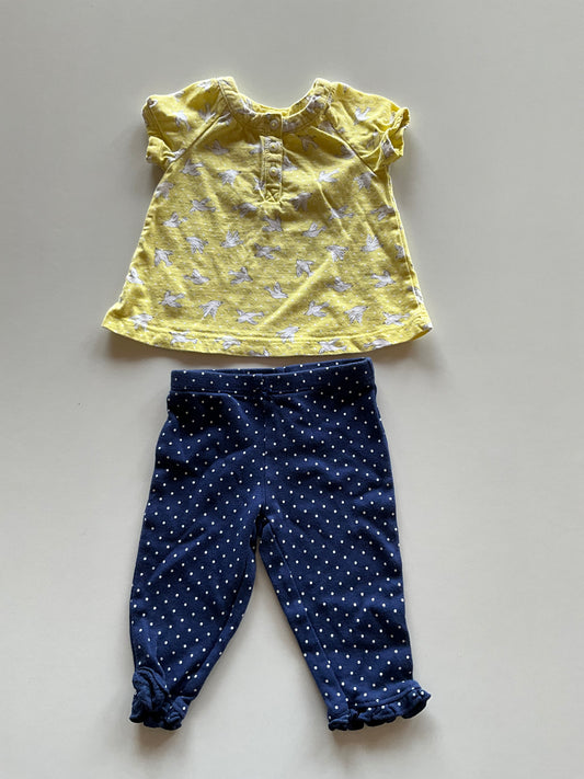 2pc Yellow Dove Set