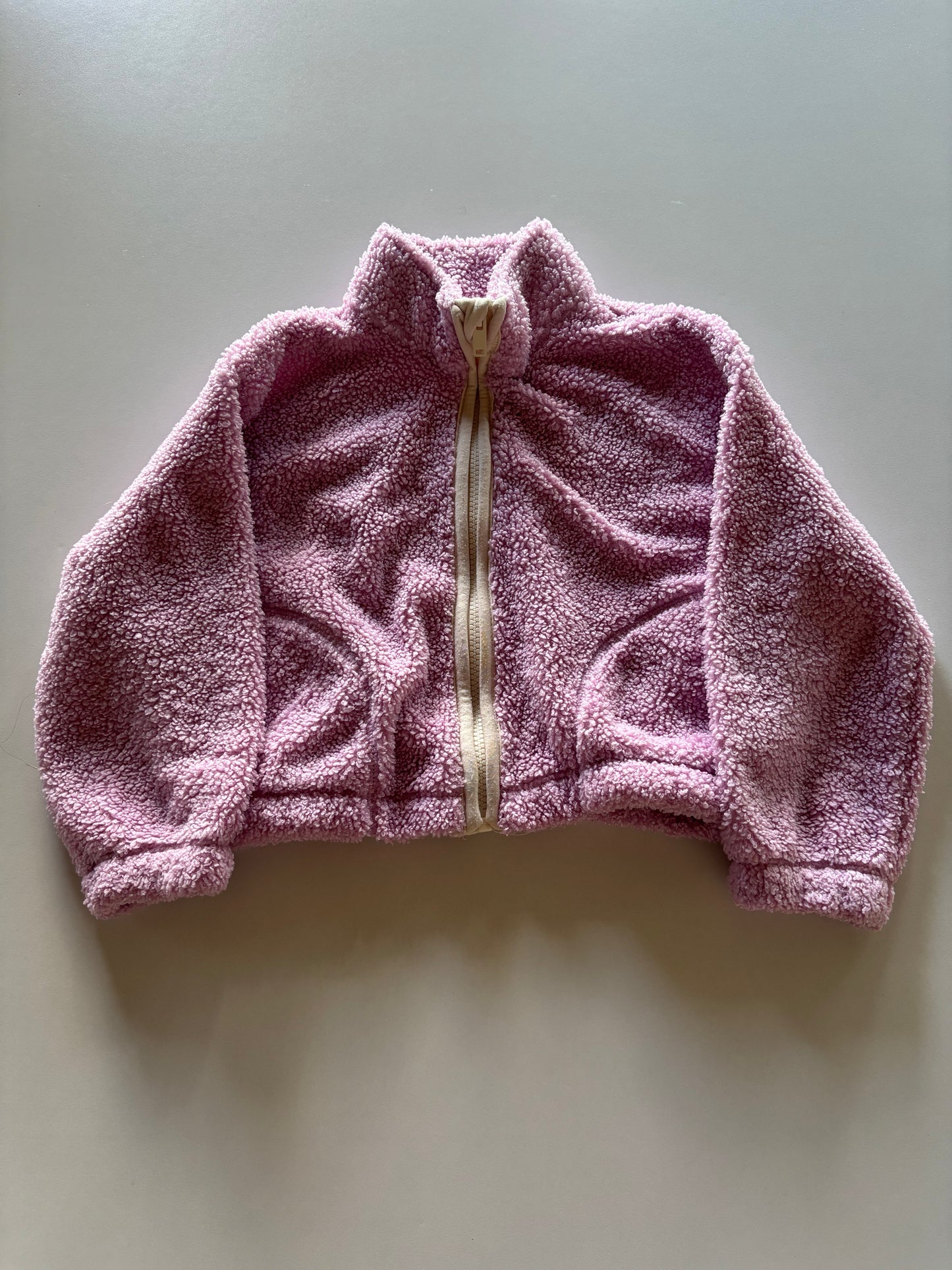 Light Purple Textured Cropped Jacket
