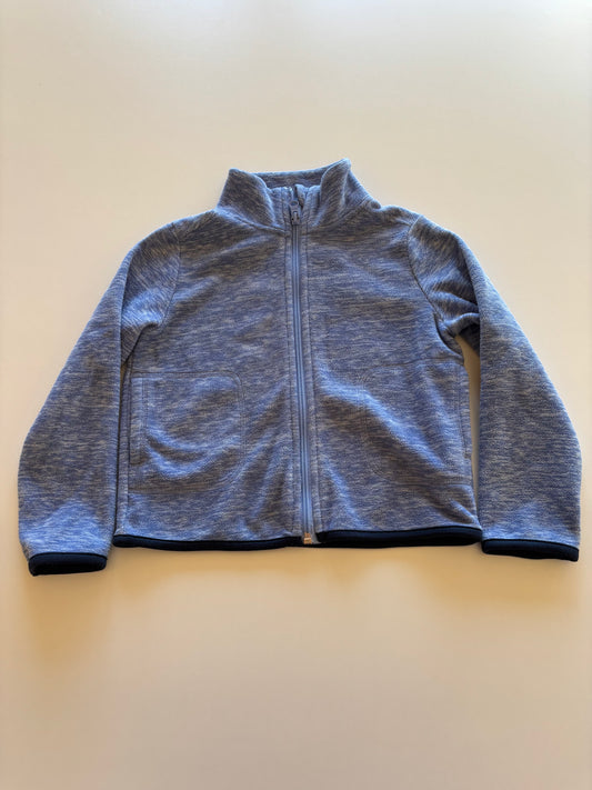Blue Melange Fleece Zip Up