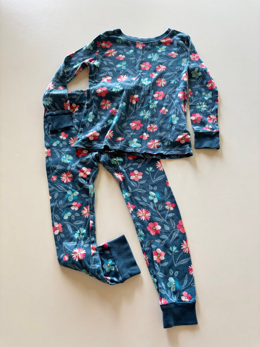 2pc Blue Floral Pajamas