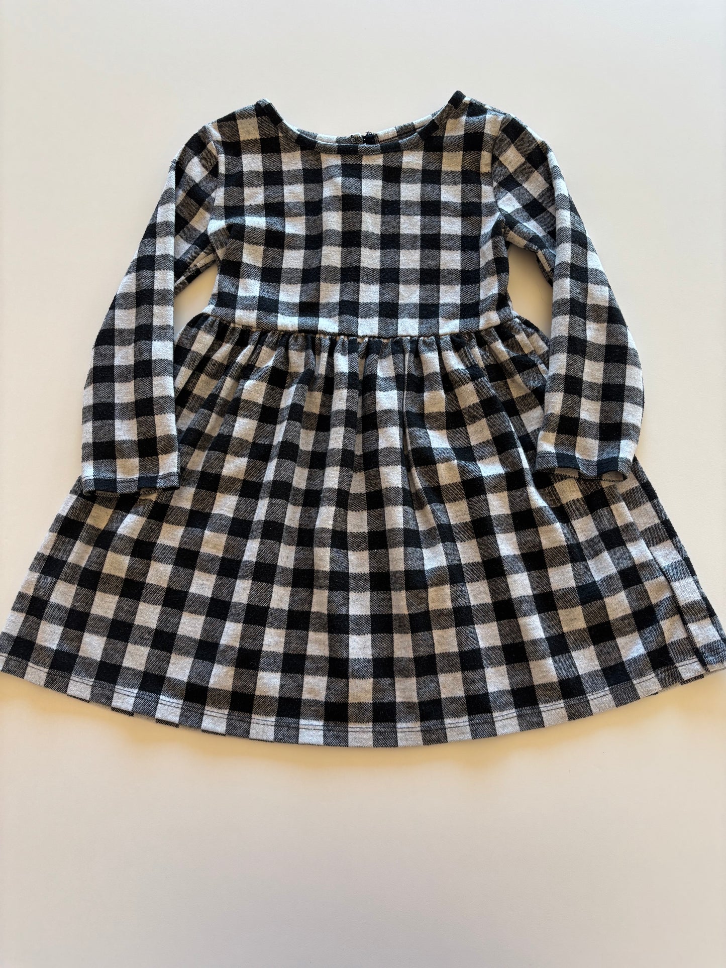 Grey & Black Plaid Dress