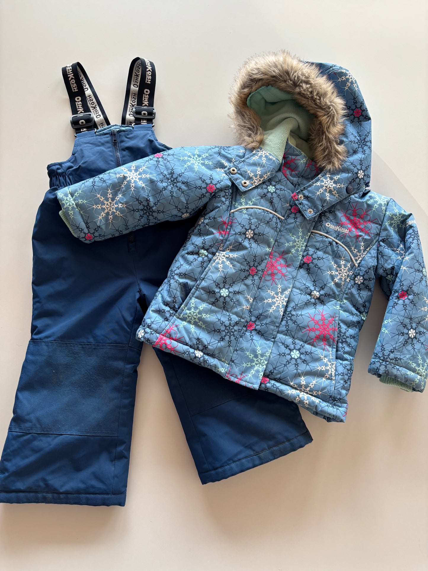 2pc Blue Patterned Snow Suit