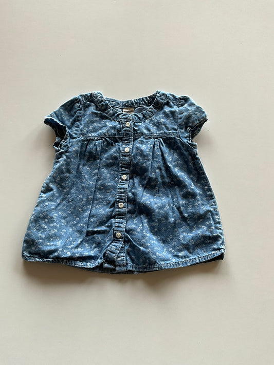 Blue & White Chambray Top