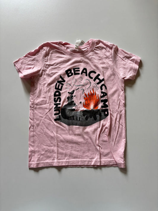 Pink Lumsden Beach Camp Tee