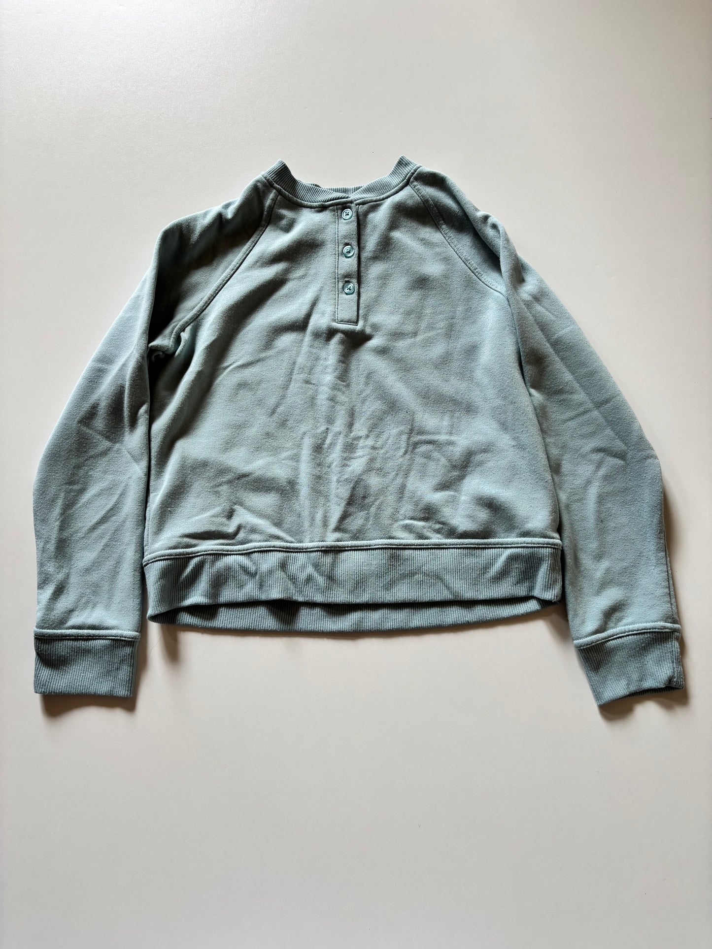 Greenish Blue Henley Crewneck