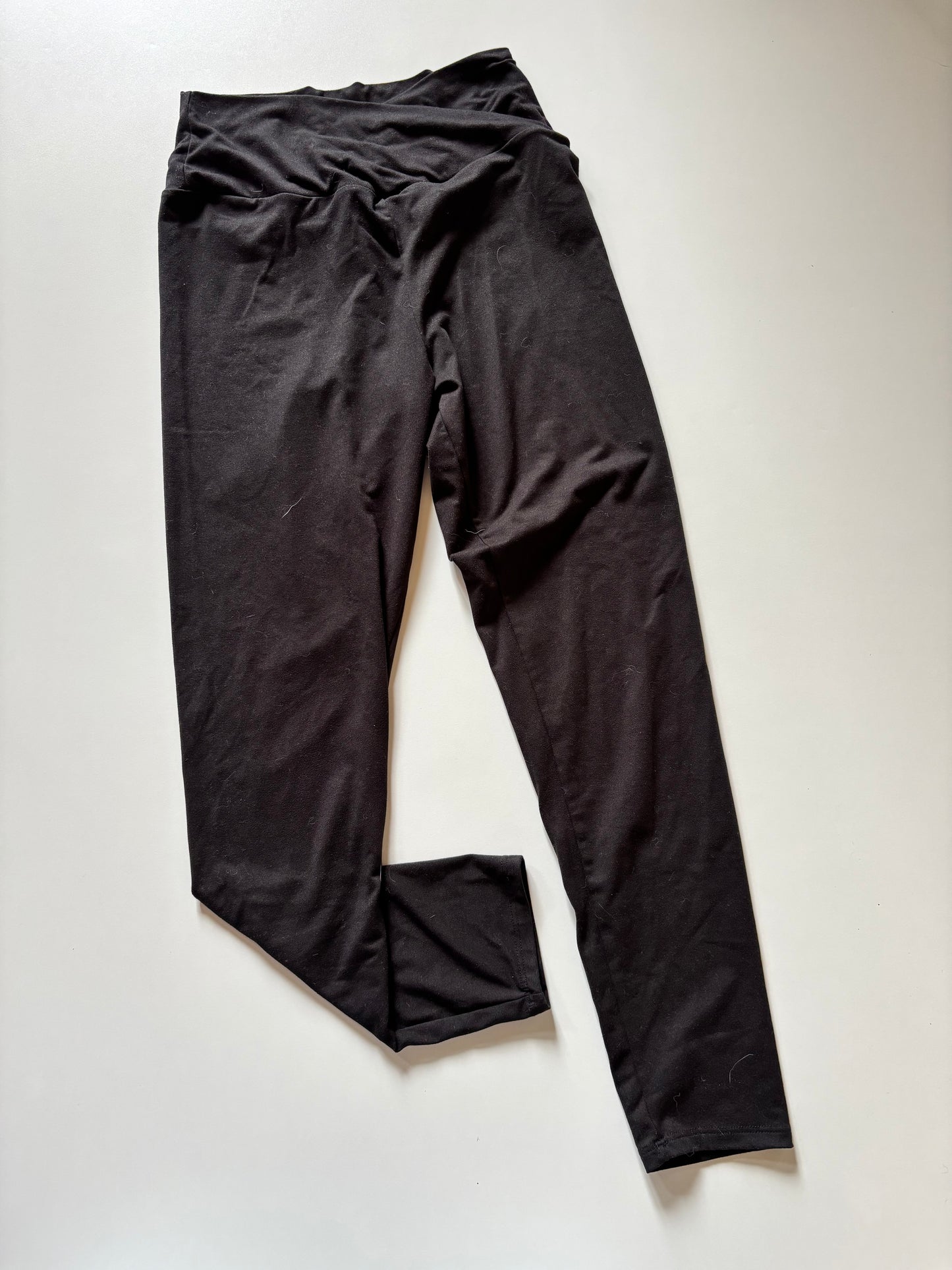 Black Cross Over Waist Leggings