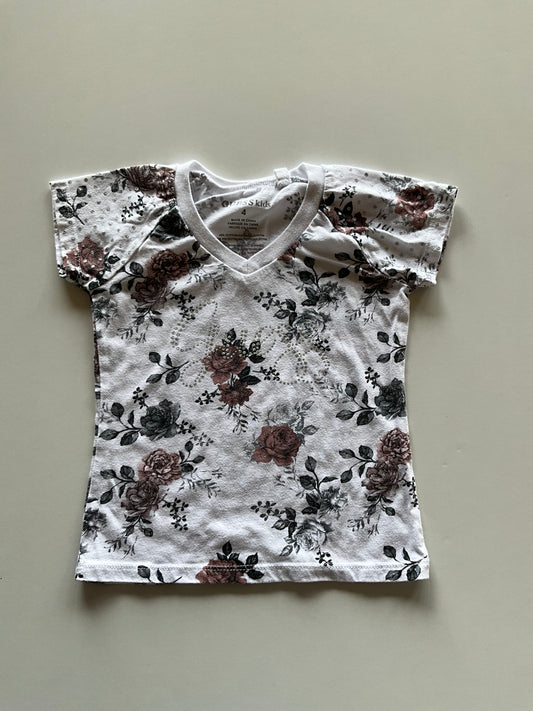 White Floral Guess Tee