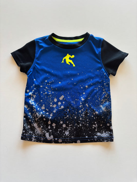 Blue Speckled Basketball Athletic Tee