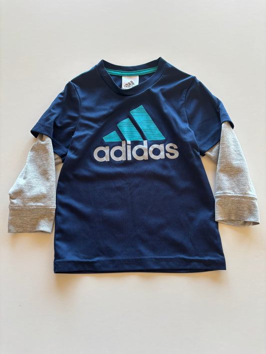 Navy & Grey Long Sleeve Athletic Shirt