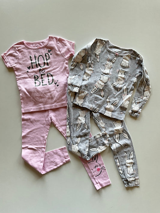 2 Pairs Bunny Pajamas
