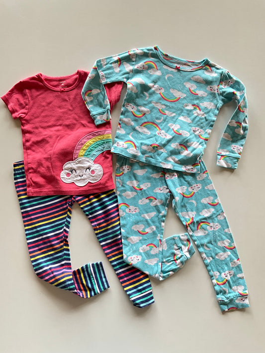 2 Pairs Rainbow Pajamas