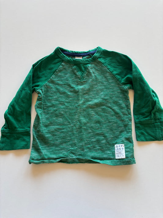 Green Striped Long Sleeve Shirt