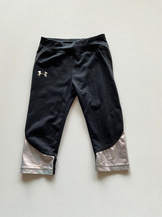 Black & Silver UA Athletic Capris