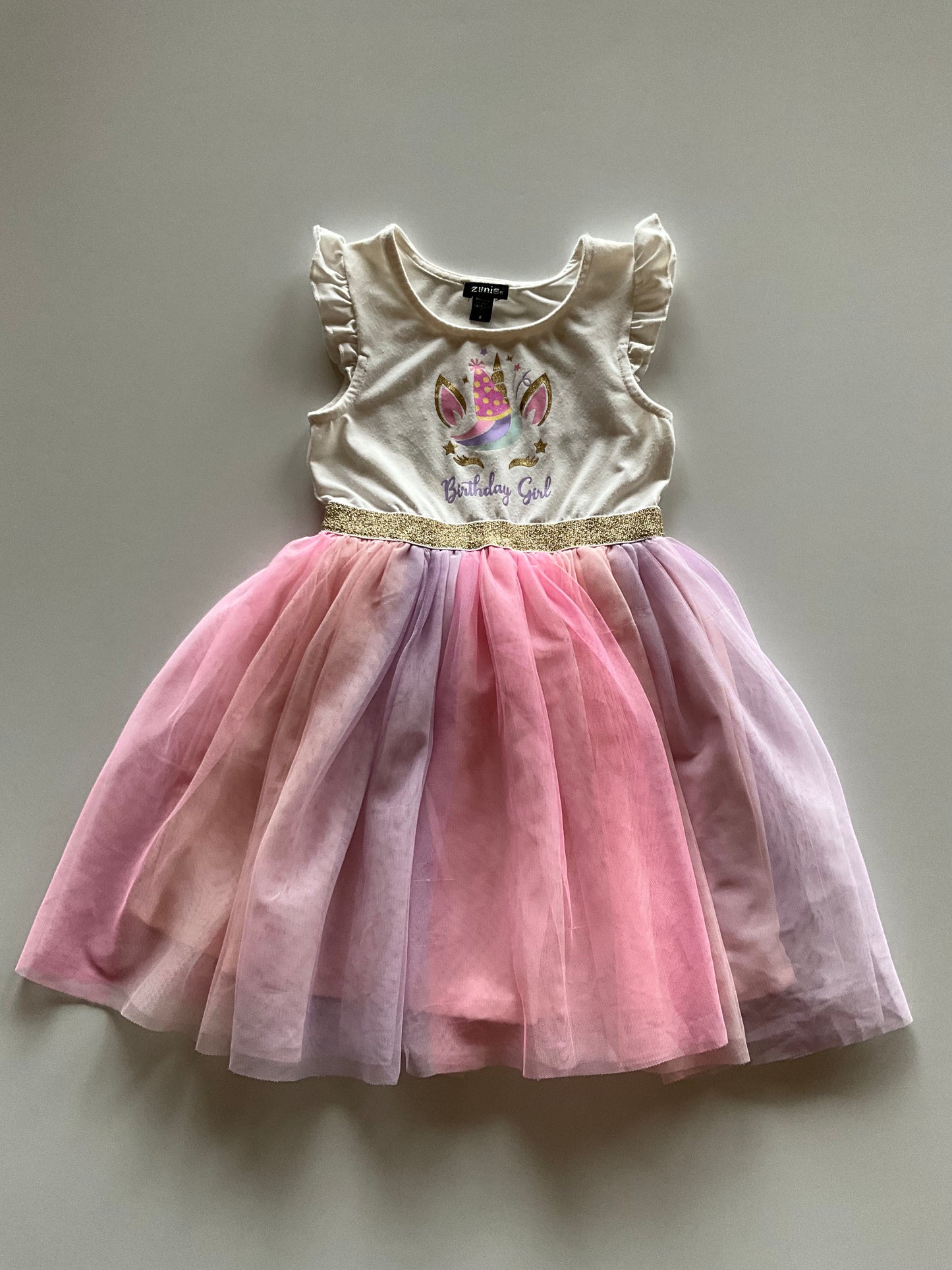 Rainbow Unicorn Birthday Girl Dress