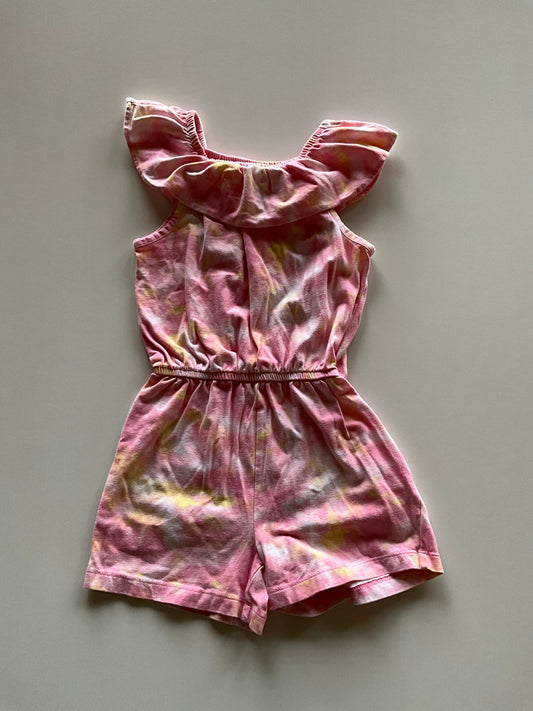 Pink & Yellow Tie Dye Romper