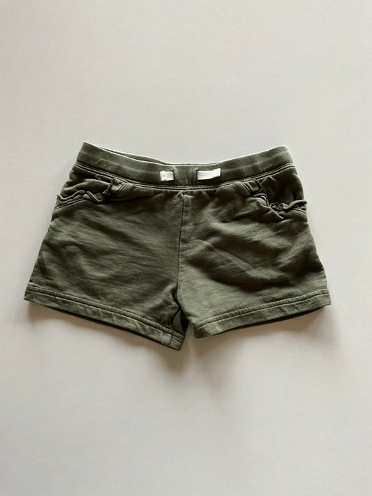 Olive Ruffle Pocket Shorts