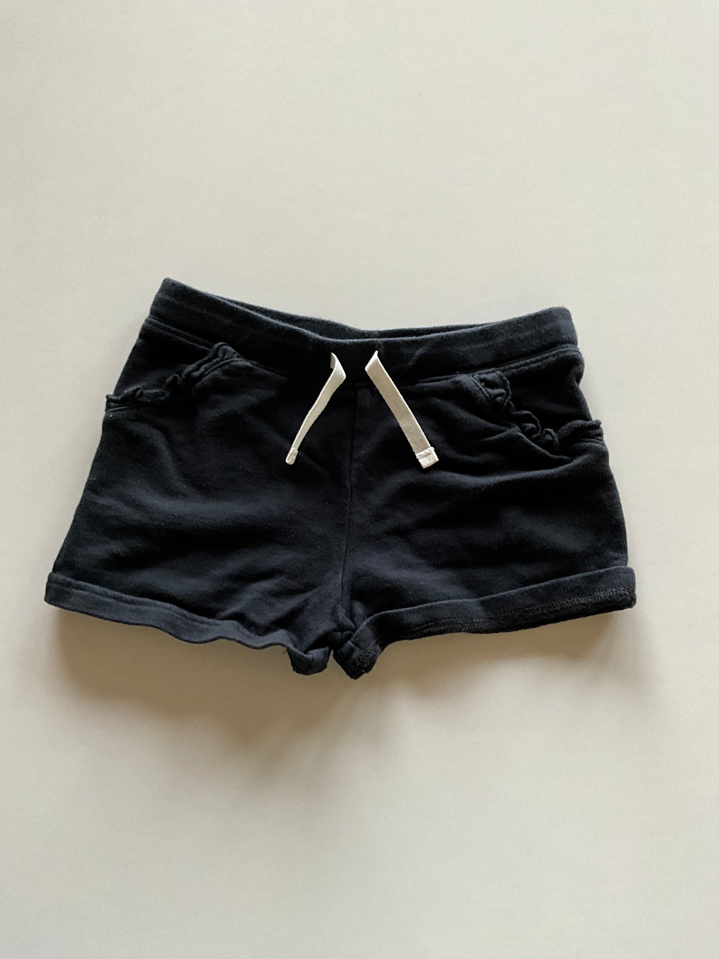 Black Ruffle Pocket Shorts