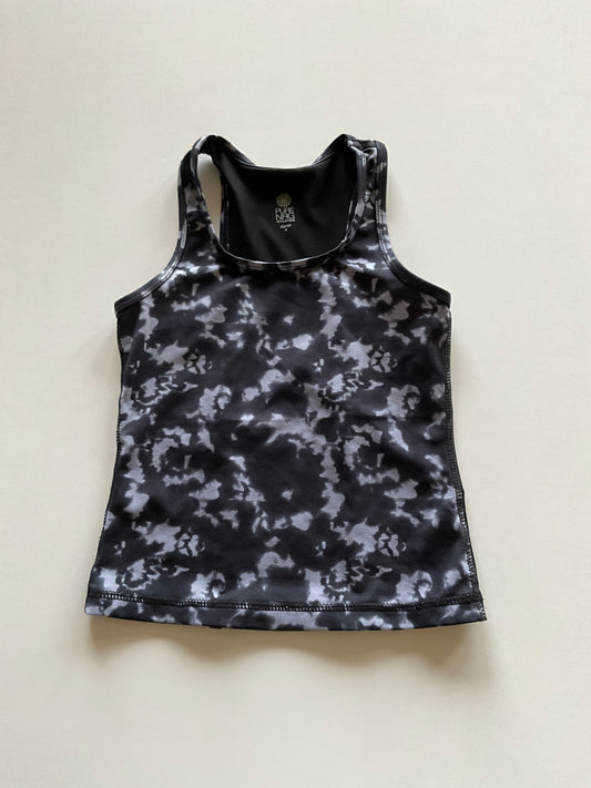 Black & Grey Marbled Athletic Tank