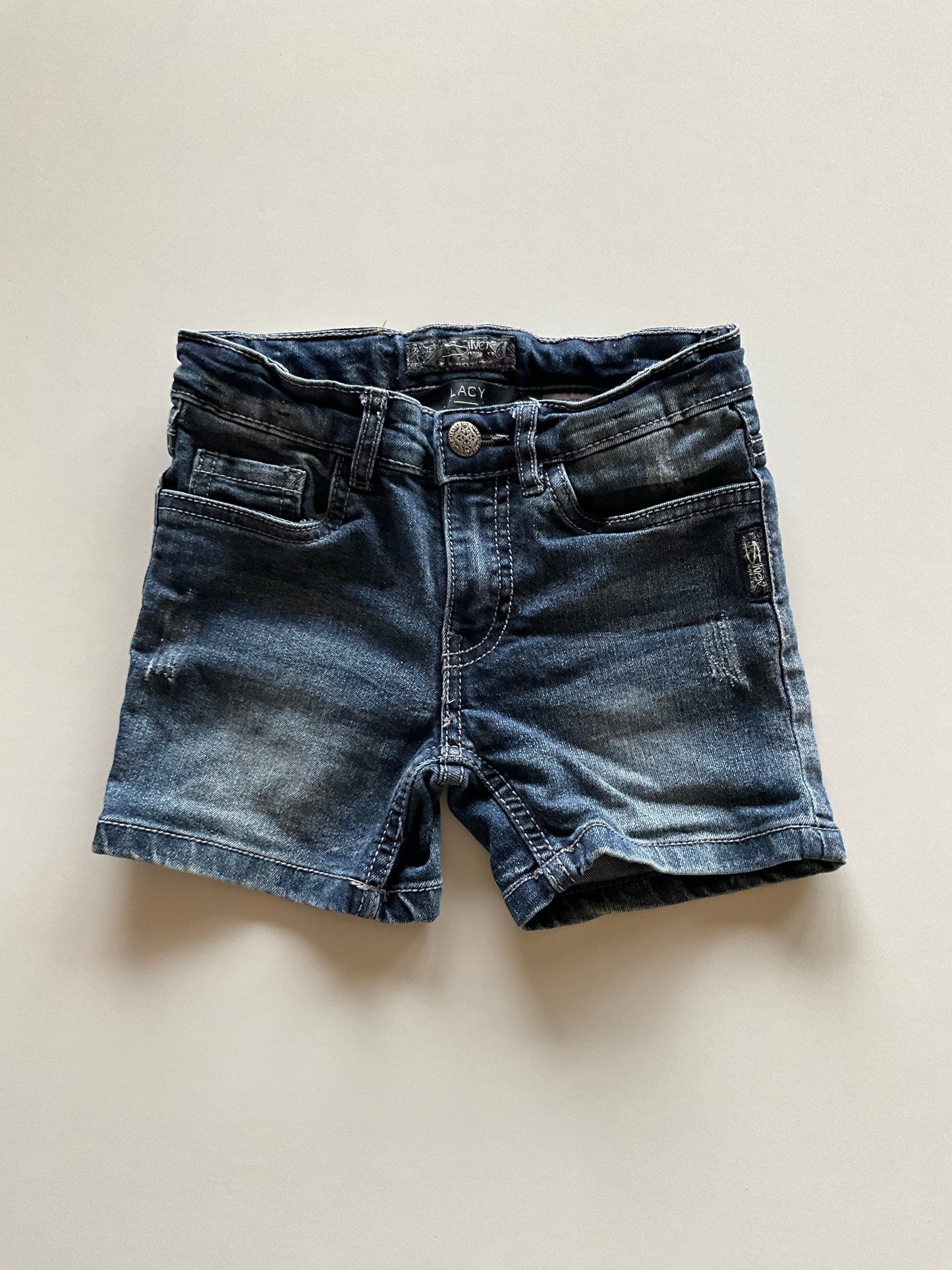 Distressed Denim Shorts
