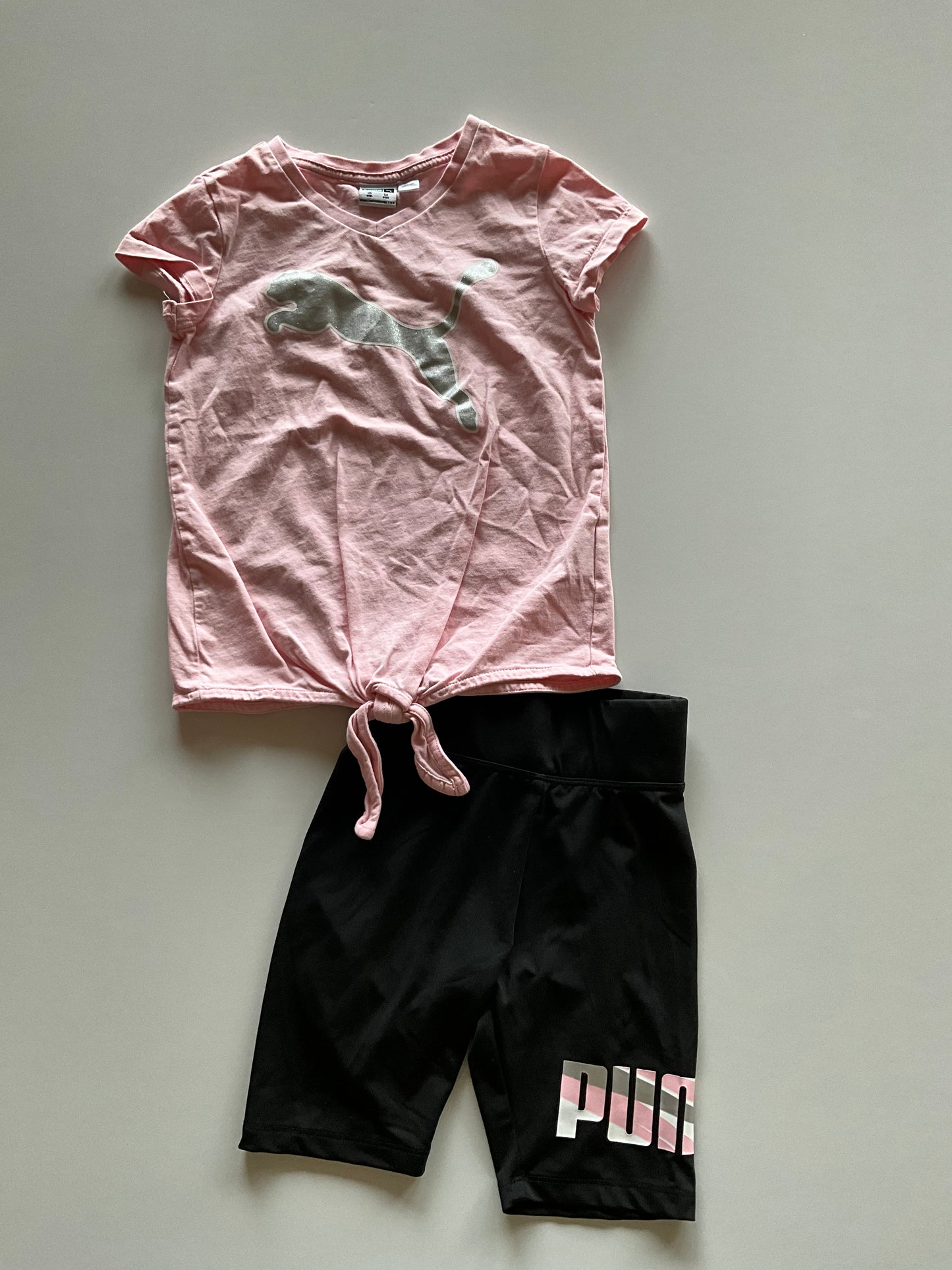 2pc Pink & Black Puma Athletic Set