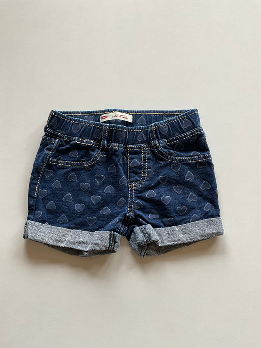 Denim Heart Shorts