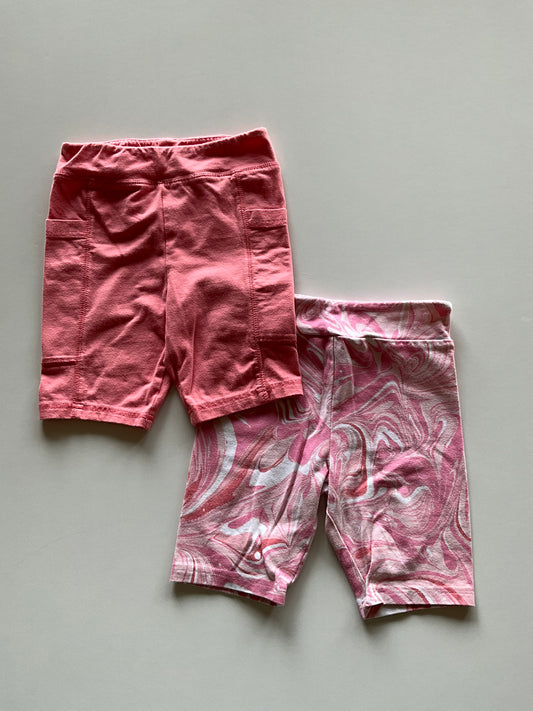 2 Pink Pairs Biker Shorts