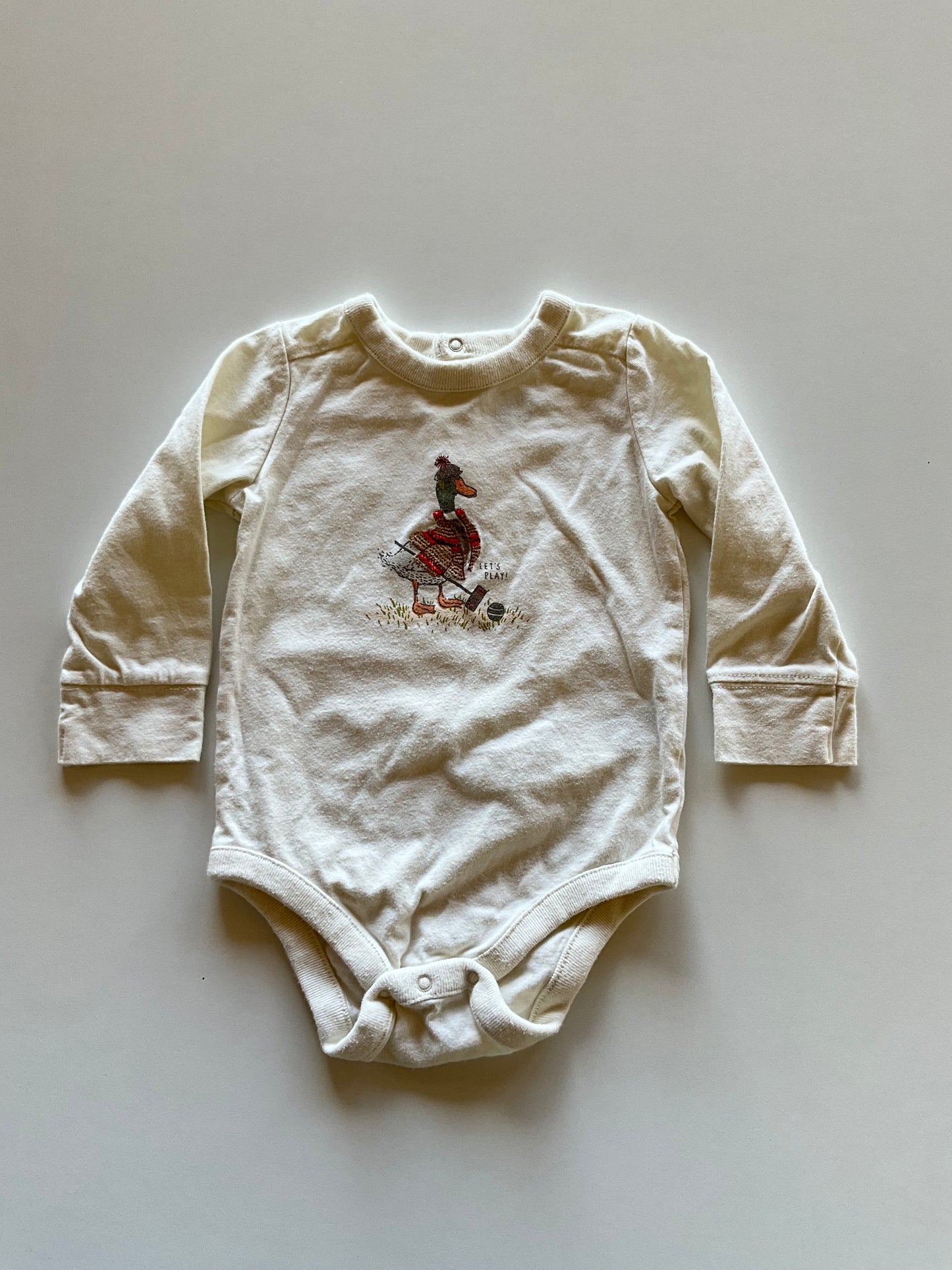 Cream Croquet Duck Onesie