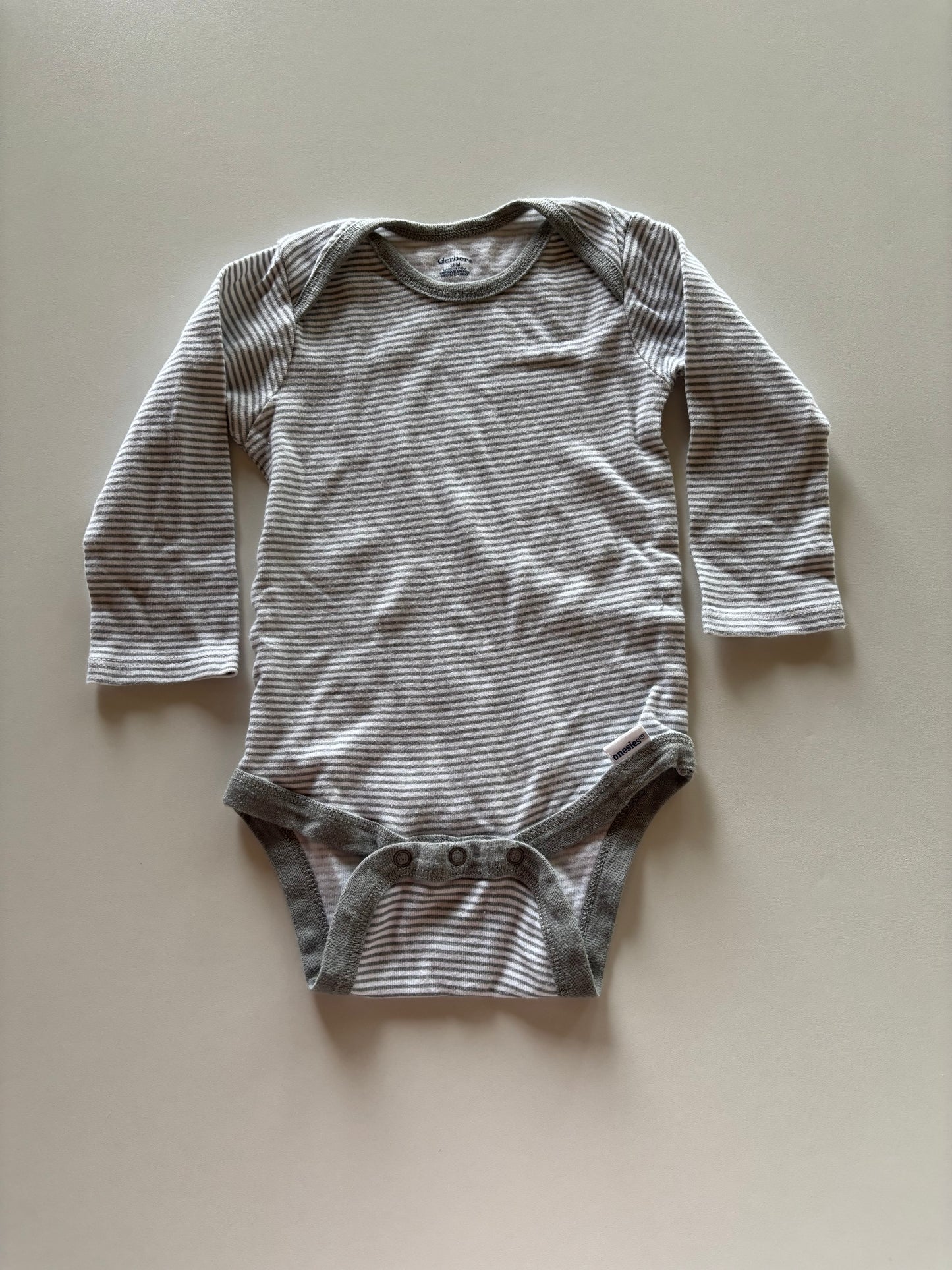 Grey Striped Onesie