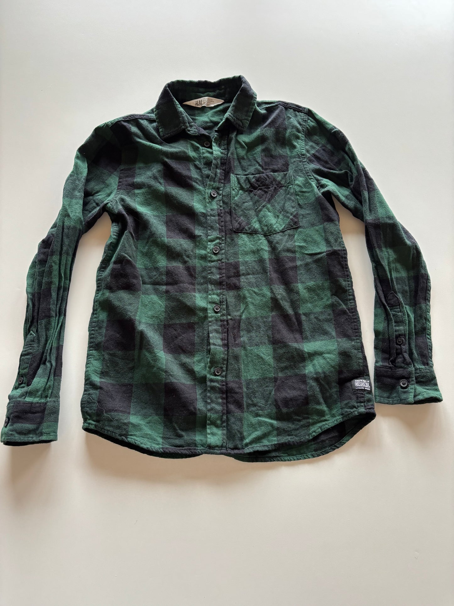 Green Flannel Plaid Shirt