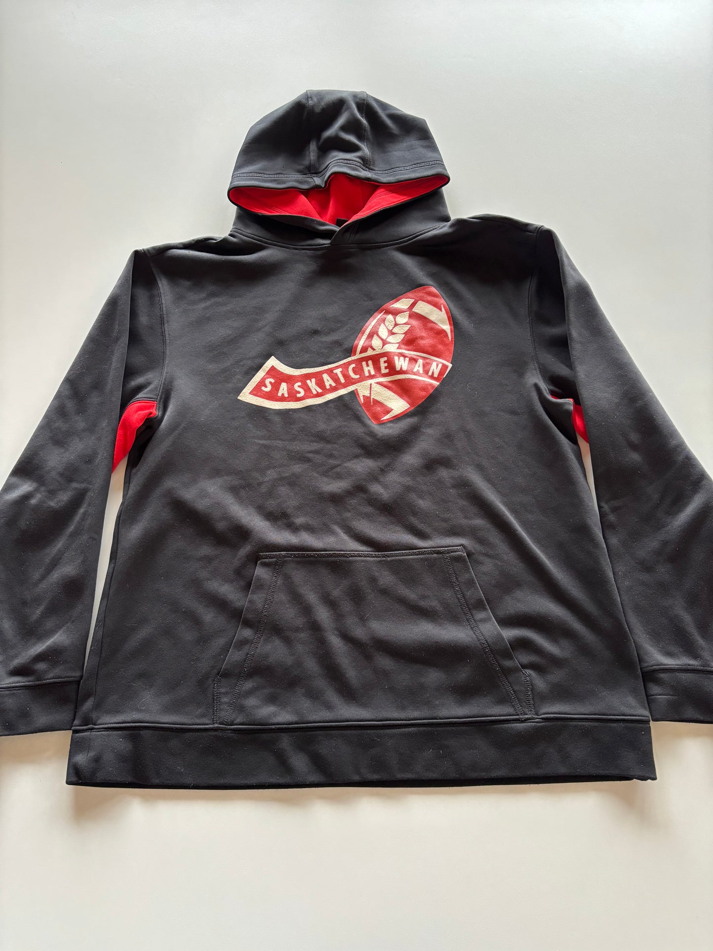 Black & Red Saskatchewan Football Hoodie