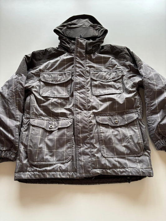 Grey Plaid Winter Jacket