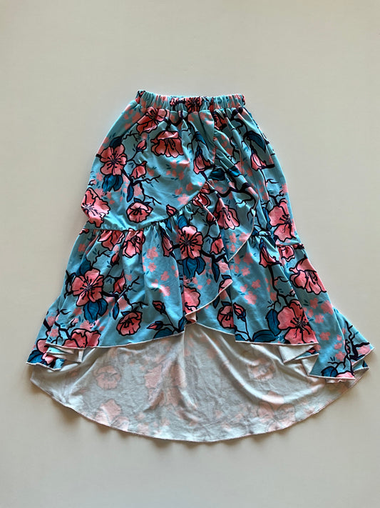 Blue & Pink Floral Skirt