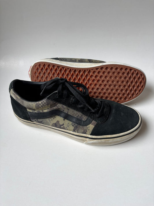 Black & Camo Vans Shoes