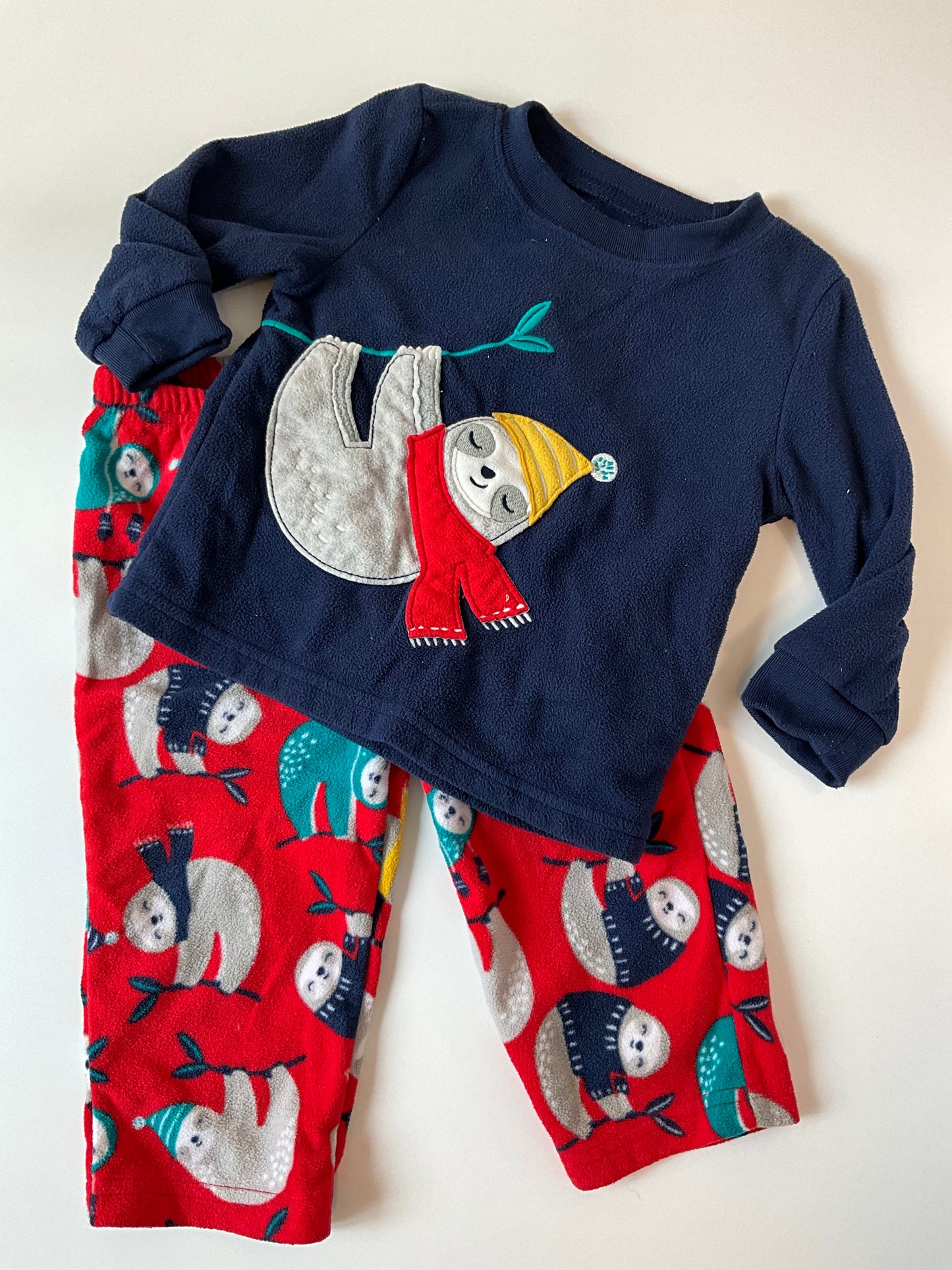 2 pc Sloth Fleece Pajamas