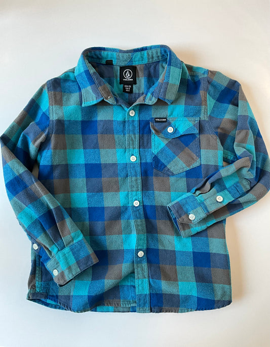 Volcolm Blue Plaid Flannel
