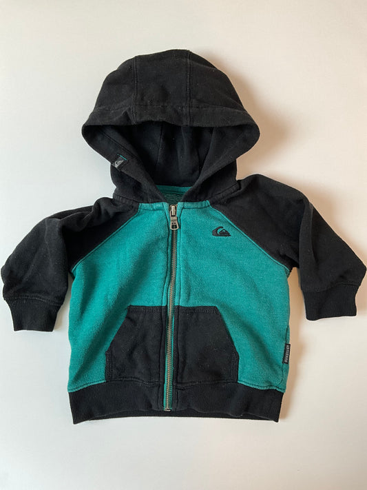 Black & Green Quiksilver Zip Up