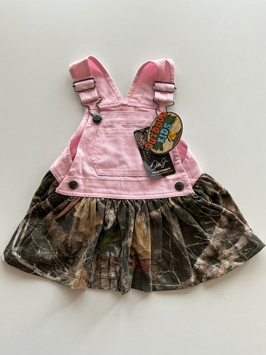 BNWT Pink & Camo Overall Skirt