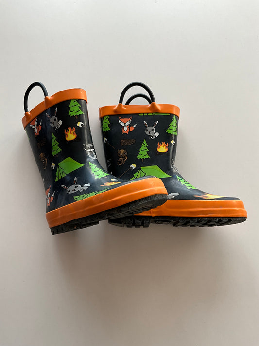Woodland Critter Rubber Boots - Size 10