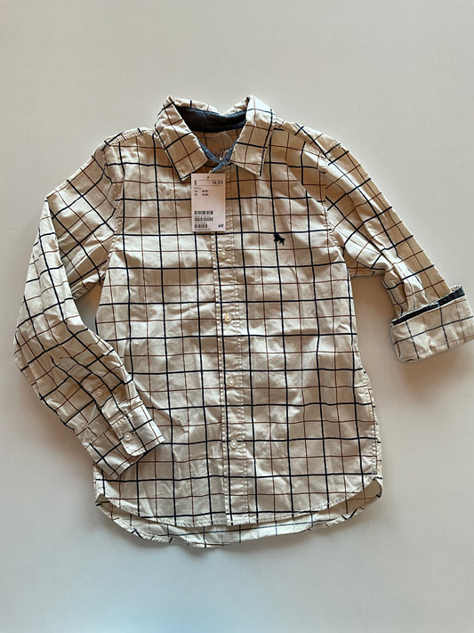 BNWT Cream Plaid Button Up