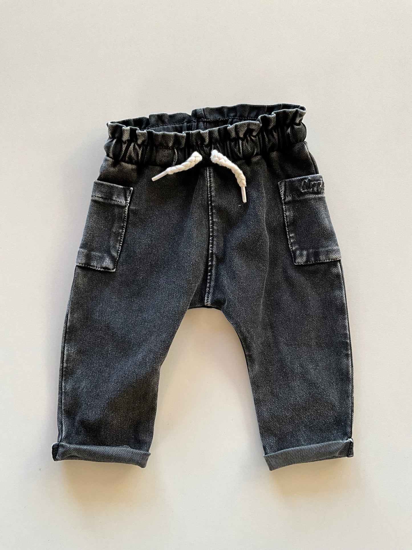 Stretchy Black Denim Joggers