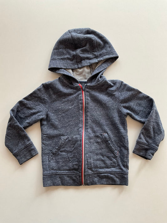 Blue Melange Zip Up Hoodie