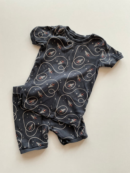 2pc Rocket Ship Summer Pajamas